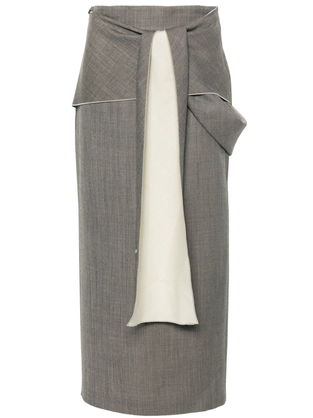 The Row Laz Midi Skirt In Grey