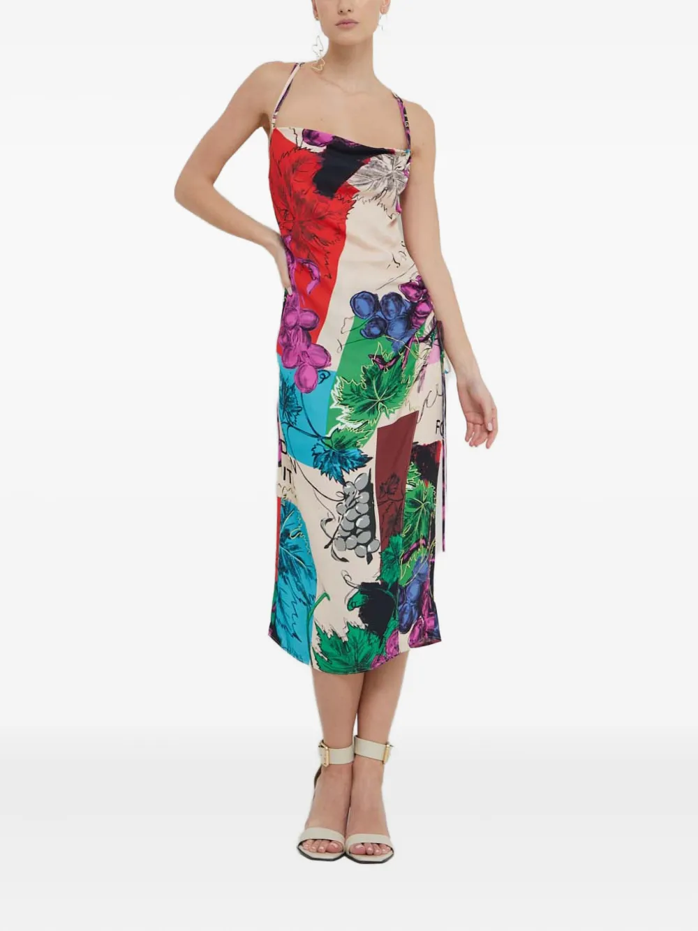 Iceberg Midi-jurk met bloemenprint - Beige