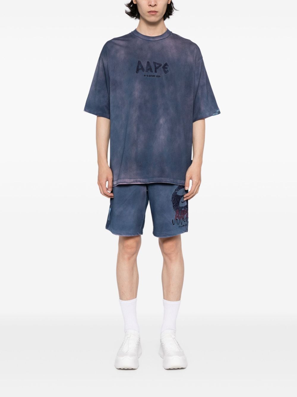 AAPE BY *A BATHING APE® Katoenen T-shirt - Blauw