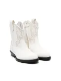 Gallucci Kids leather Western boots - White