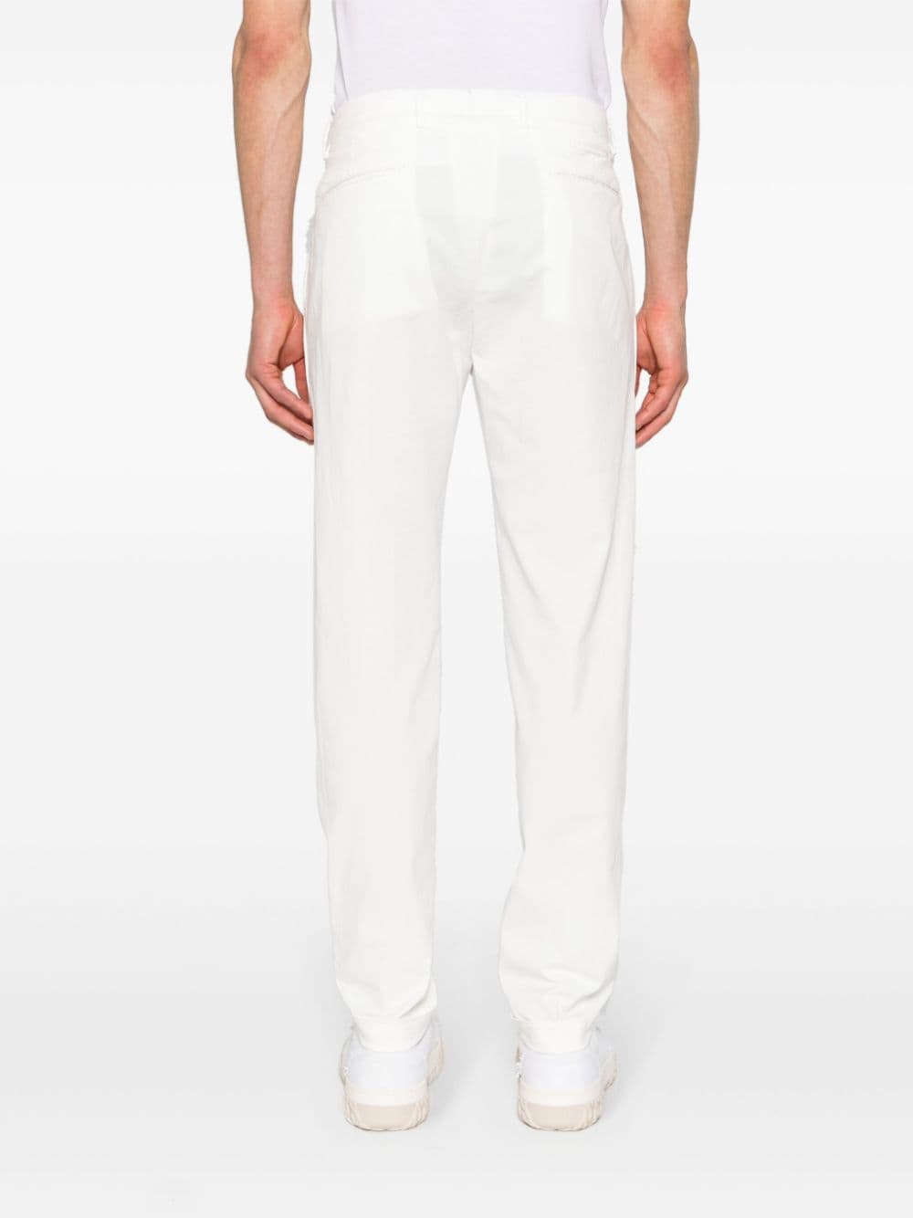 Shop Briglia 1949 Mid-rise Tapered Chinos In White