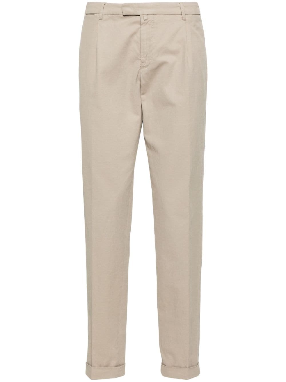 Briglia 1949 Geplooide chino met toelopende pijpen Beige