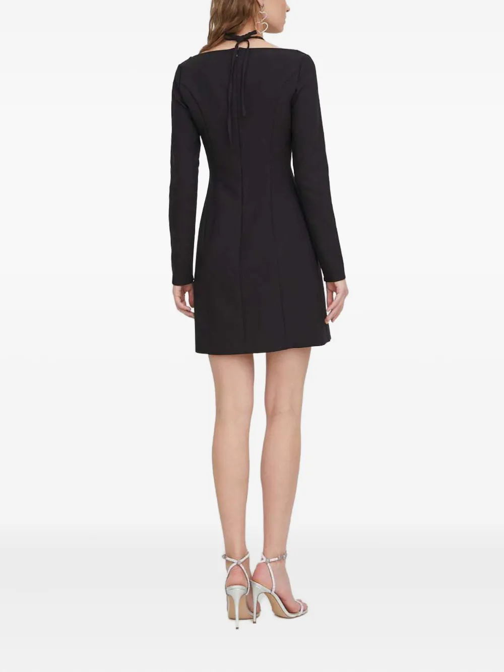 Hugo Boss Square-neck Mini Dress In Black