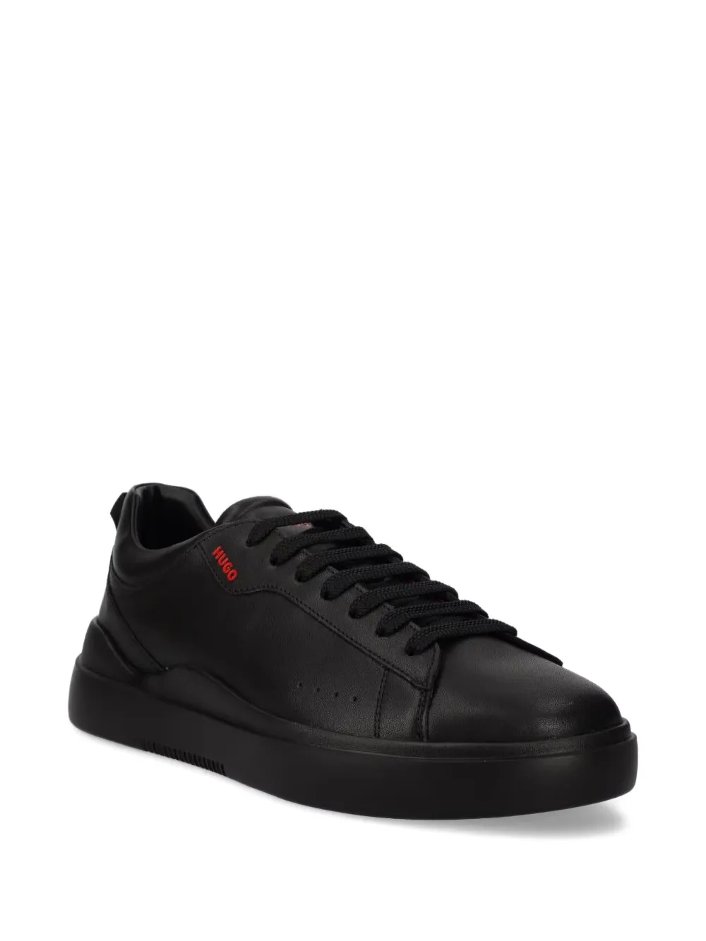 HUGO leather sneakers Black