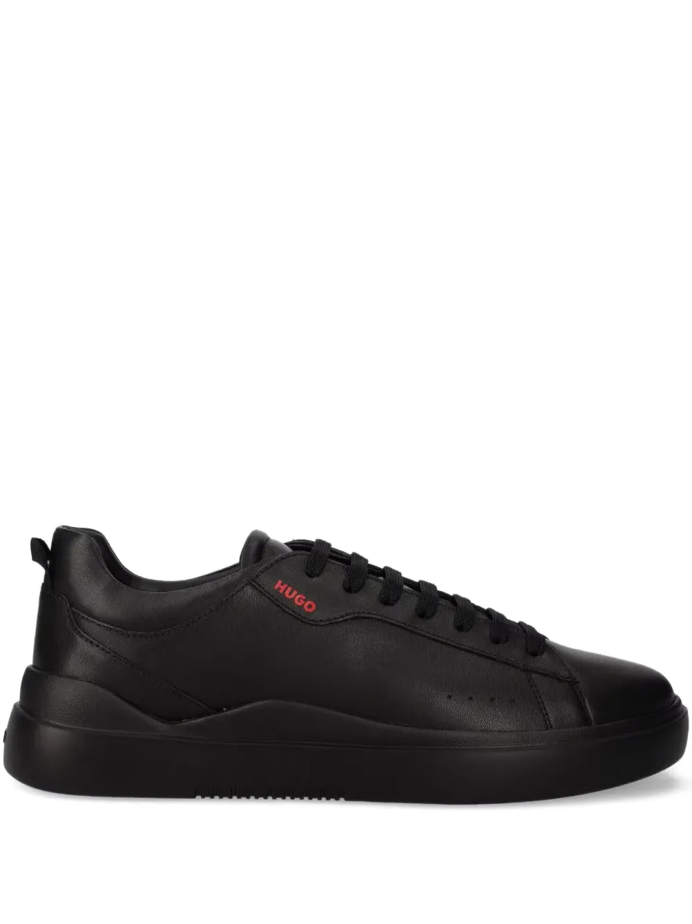 HUGO leather sneakers Black