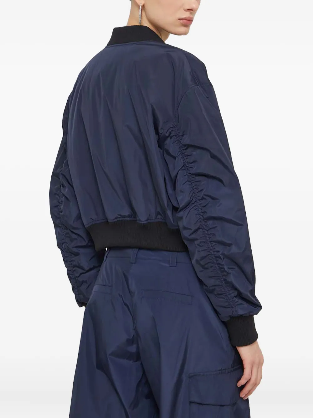 Hugo Boss Amorali Zip-up Bomber Jacket In Blue