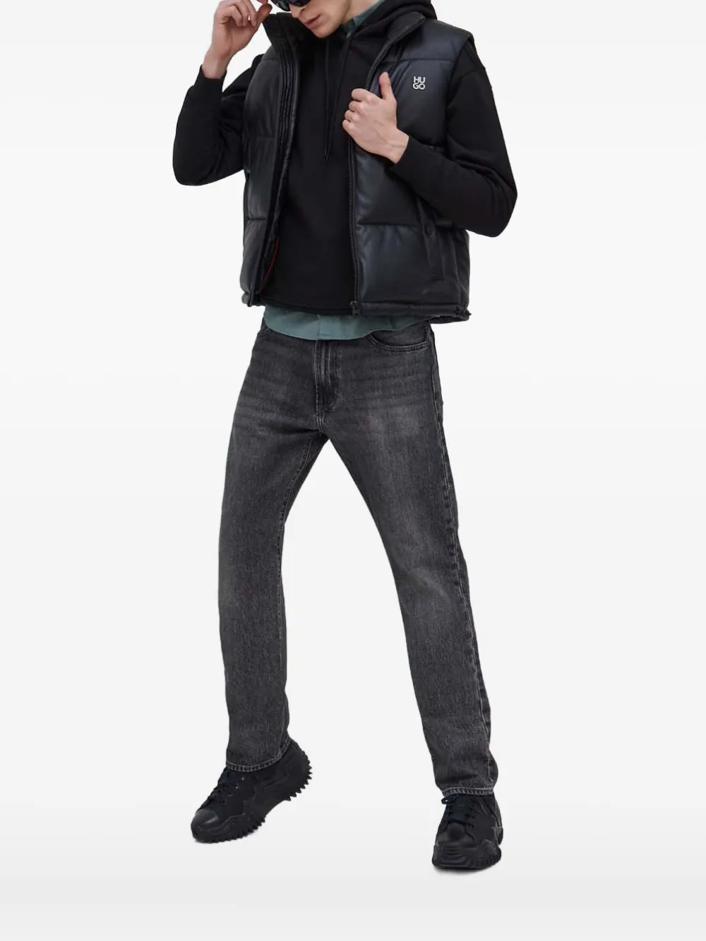 HUGO drawstring hoodie | Black | Image 1