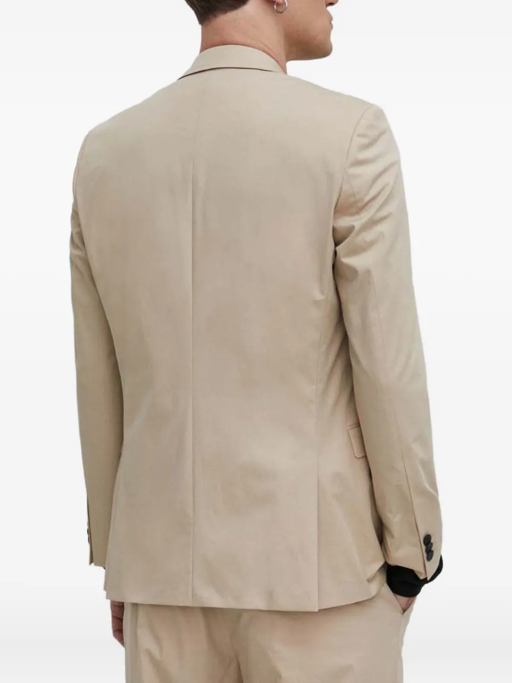 Hugo Boss Notched-lapel Blazer In Neutral