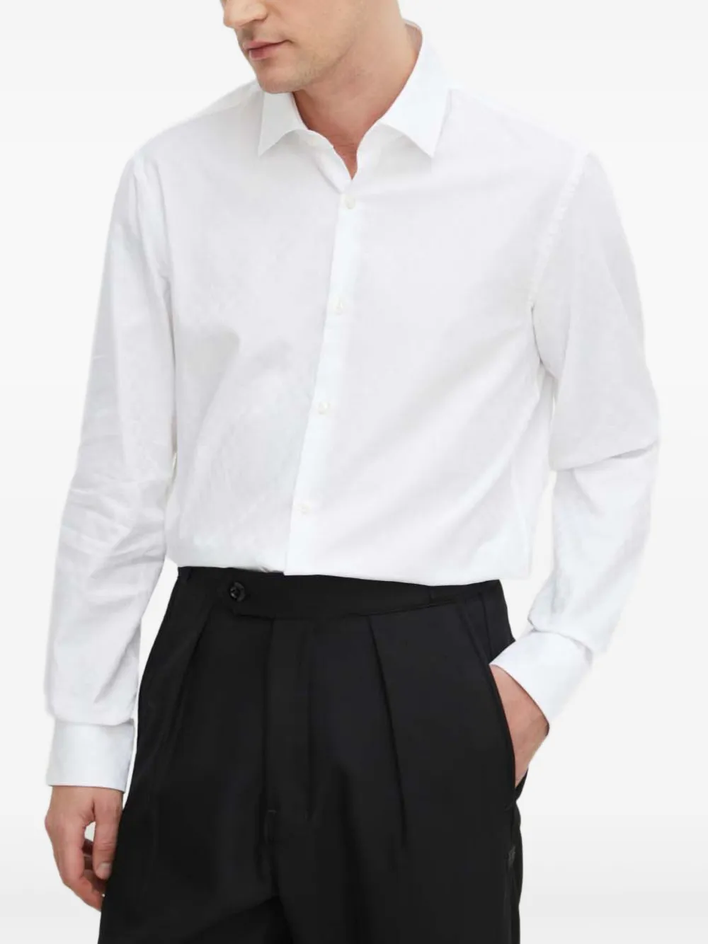 HUGO Kenno patterned shirt | White | Image 1