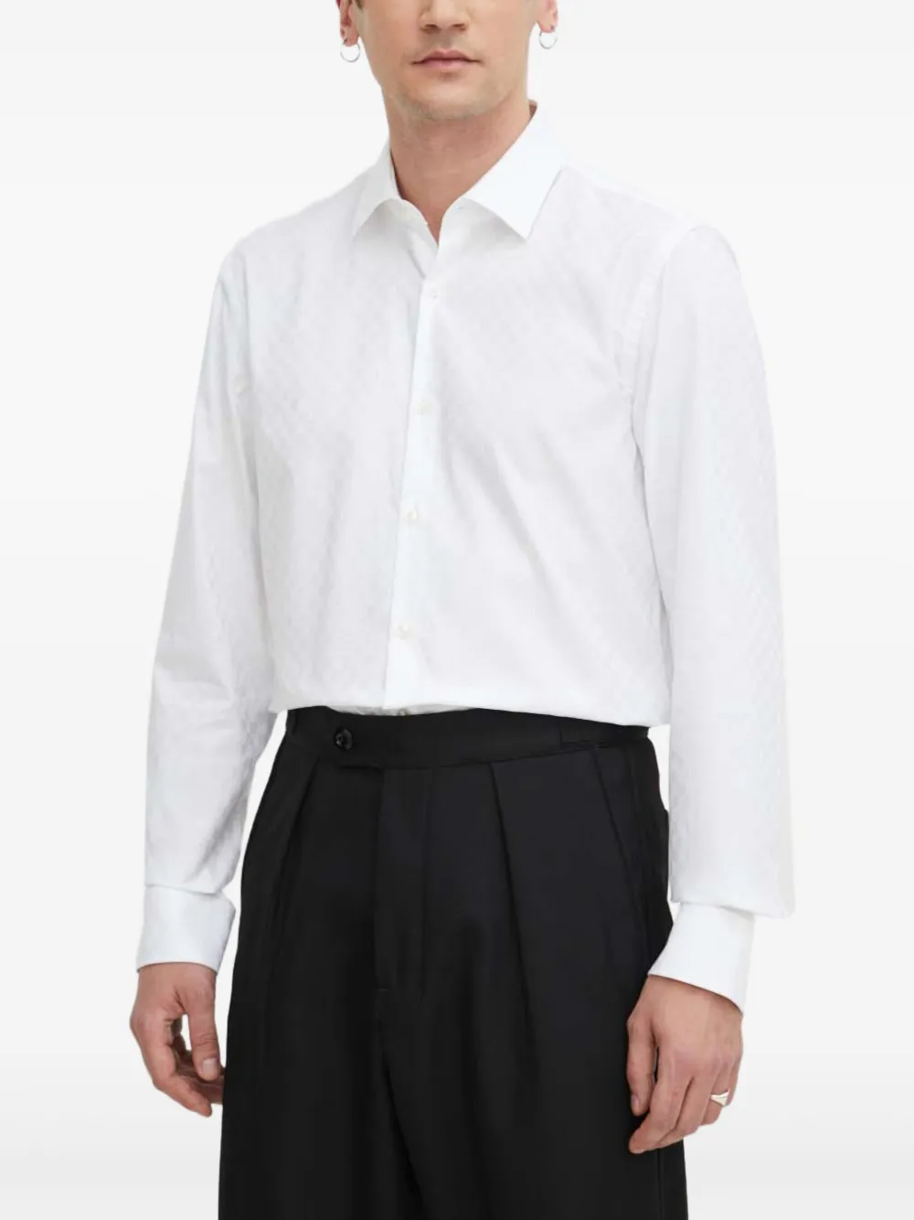 HUGO Kenno overhemd met patroon Wit