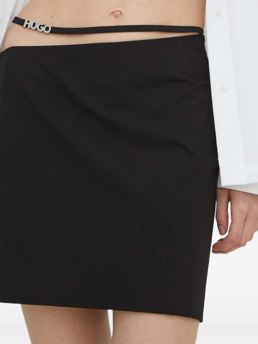 Hugo Boss Logo-detail Mini Skirt In Black