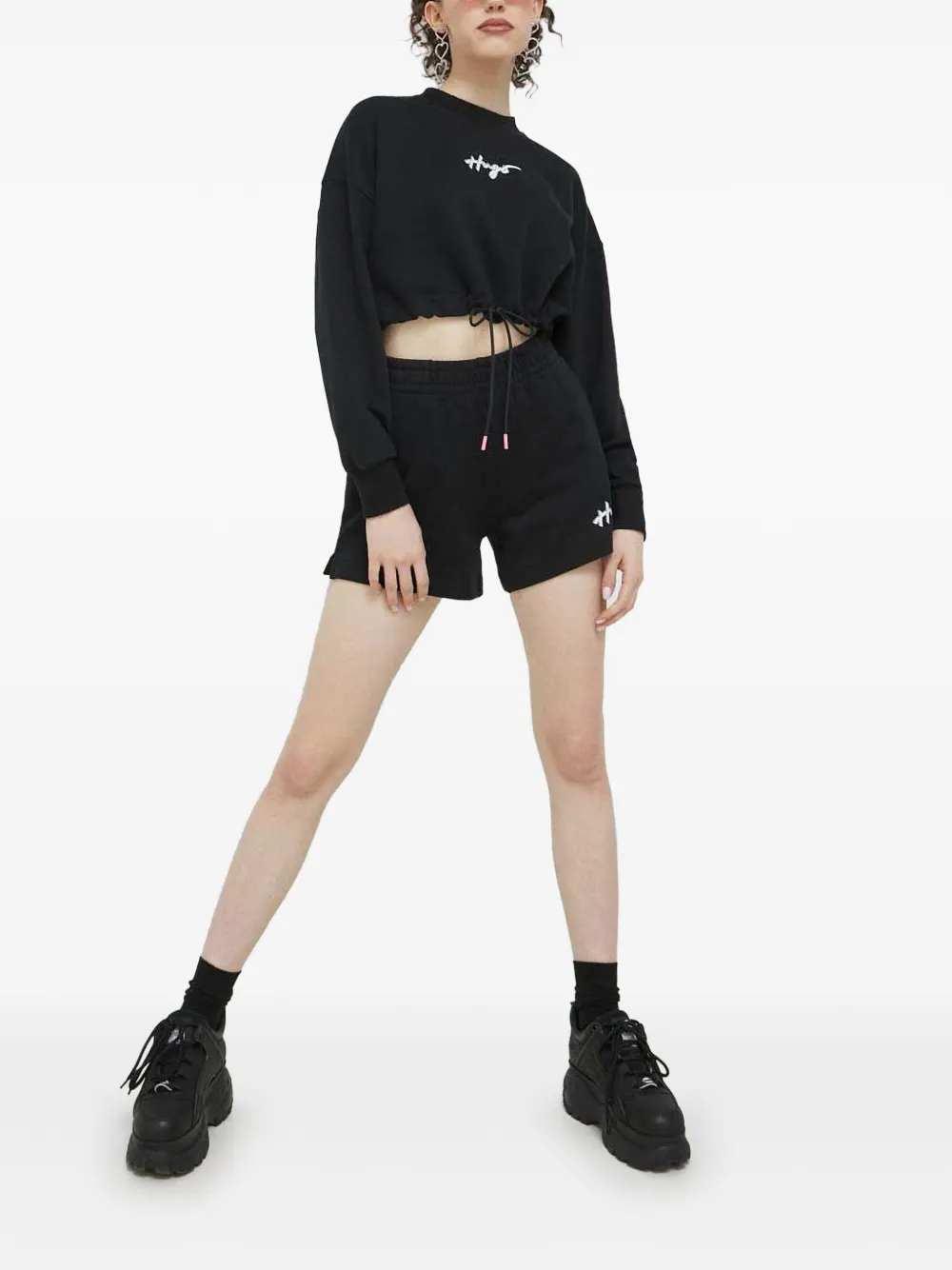 HUGO logo-detail drawstring sweatshirt | Sweaters | Image 2