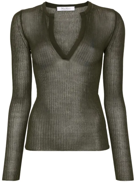 Max Mara suéter de canalé Saggina