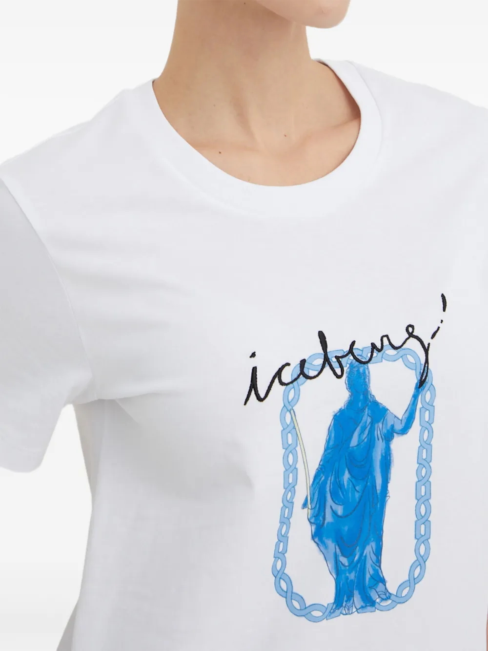 Iceberg Graphic-print Short-sleeve T-shirt In White