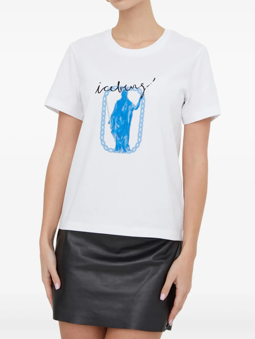 Iceberg Graphic-print Short-sleeve T-shirt In White