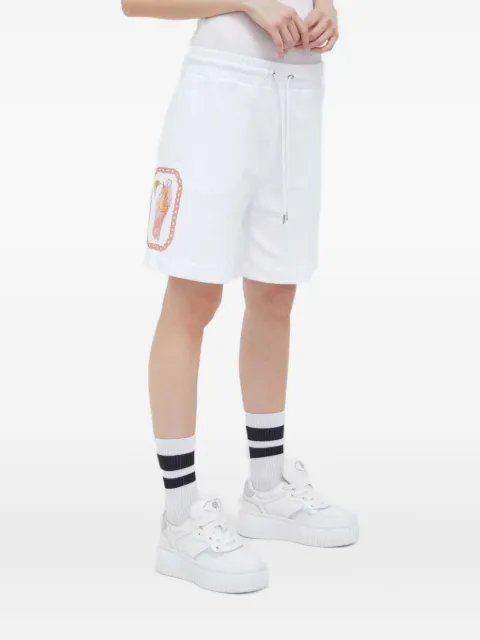 Iceberg drawstring graphic-print shorts