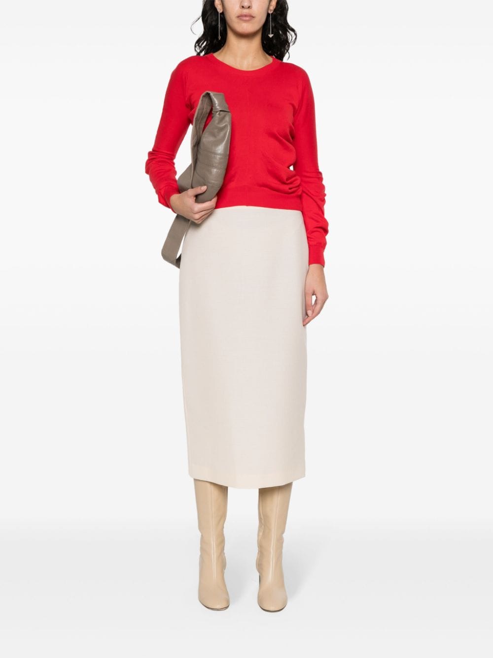 Shop The Row Bartellette Pencil Skirt In Neutrals