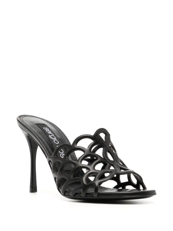 サンダル・ミュール Sergio Rossi Sr Mermaid Sandal Boots sr Mermaid Sandal Heel Black – Sergio Rossi