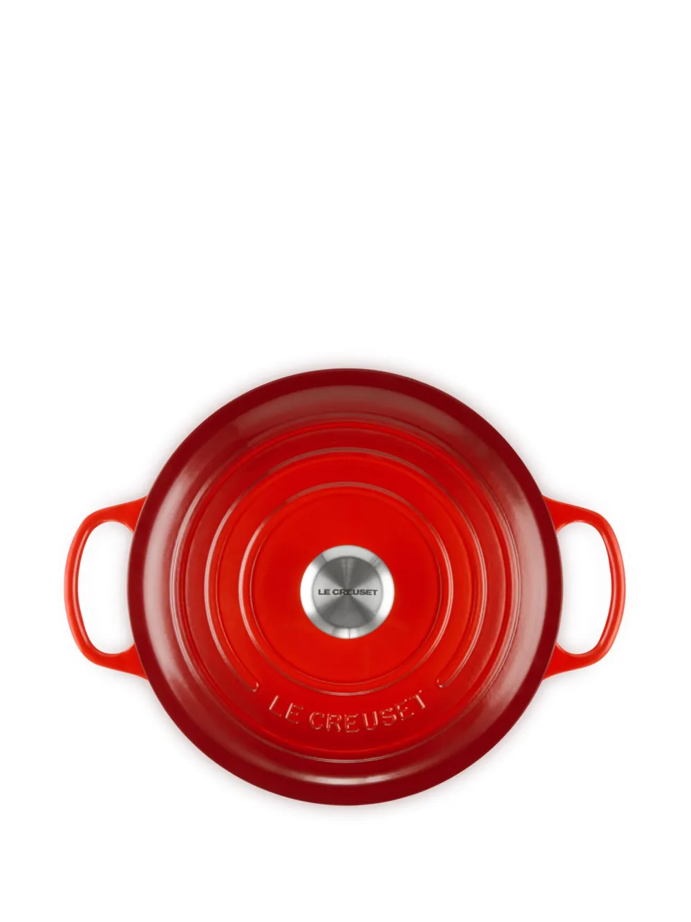 Shop Le Creuset Cocotte Cast Iron Casserole (26cm) In Red