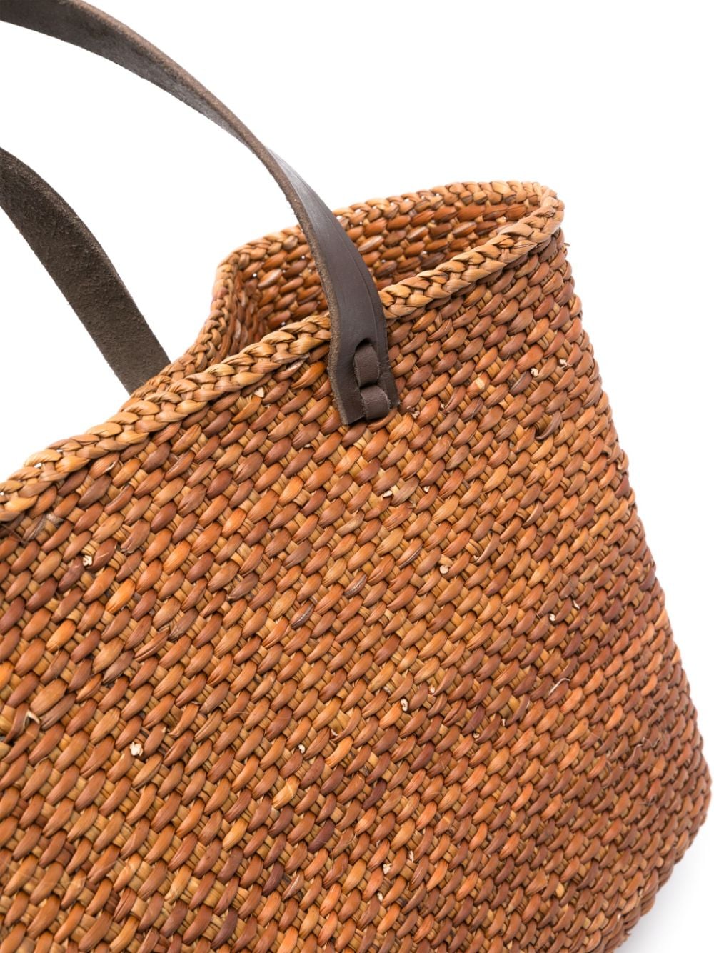 Shop Aspesi X Mifuko Small Grass Tote Bag In Brown