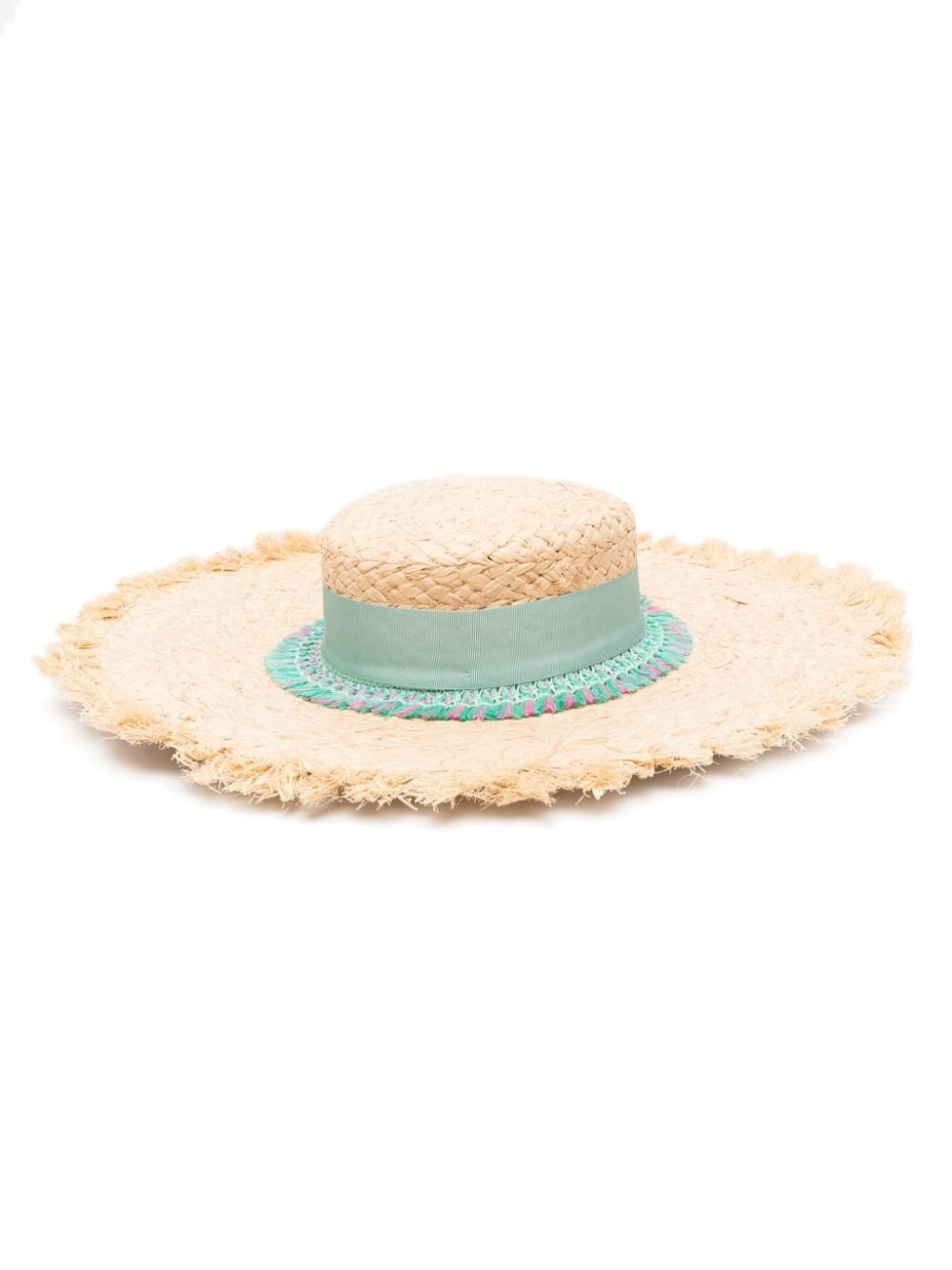 Borsalino Fringed-strap Sun Hat In Neutrals