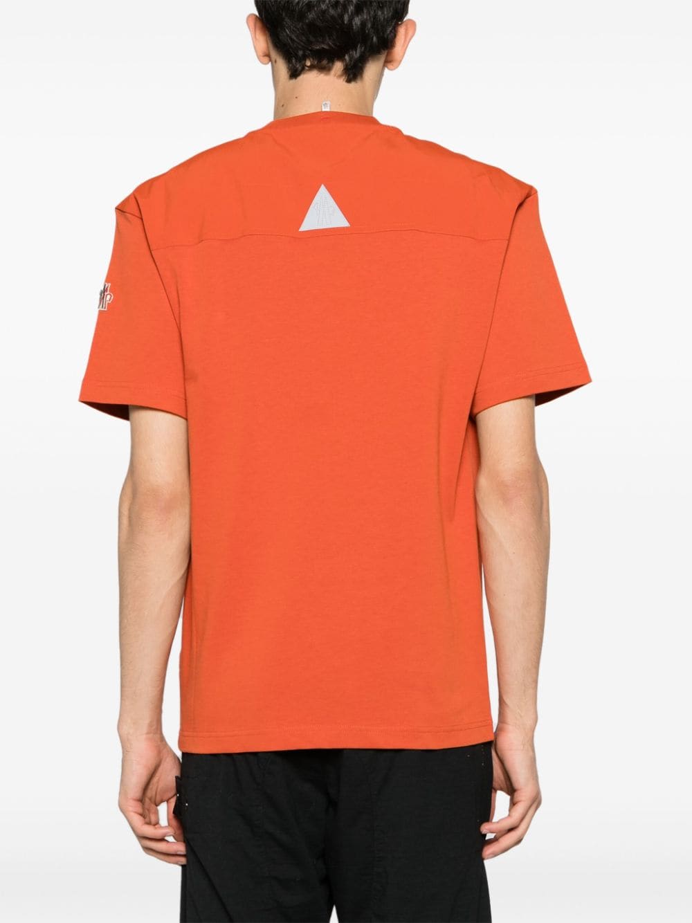 Shop Moncler Flap-pocket Cotton T-shirt In Orange