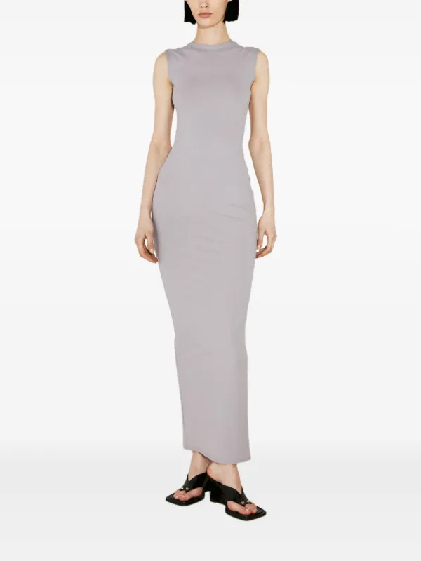 ENTIRE STUDIOS Fitted Maxi Dress | Grey | FARFETCH AE
