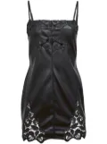 Fleur Du Mal vegan-leather guipure mini dress - Black