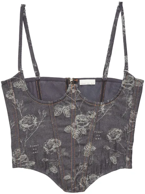 Fleur Du Mal bustier No Cup en jacquard