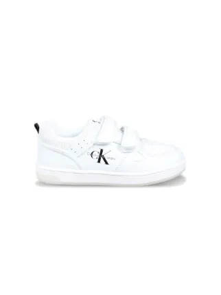 Calvin Klein Kids logo print touch strap Trainers White FARFETCH BH