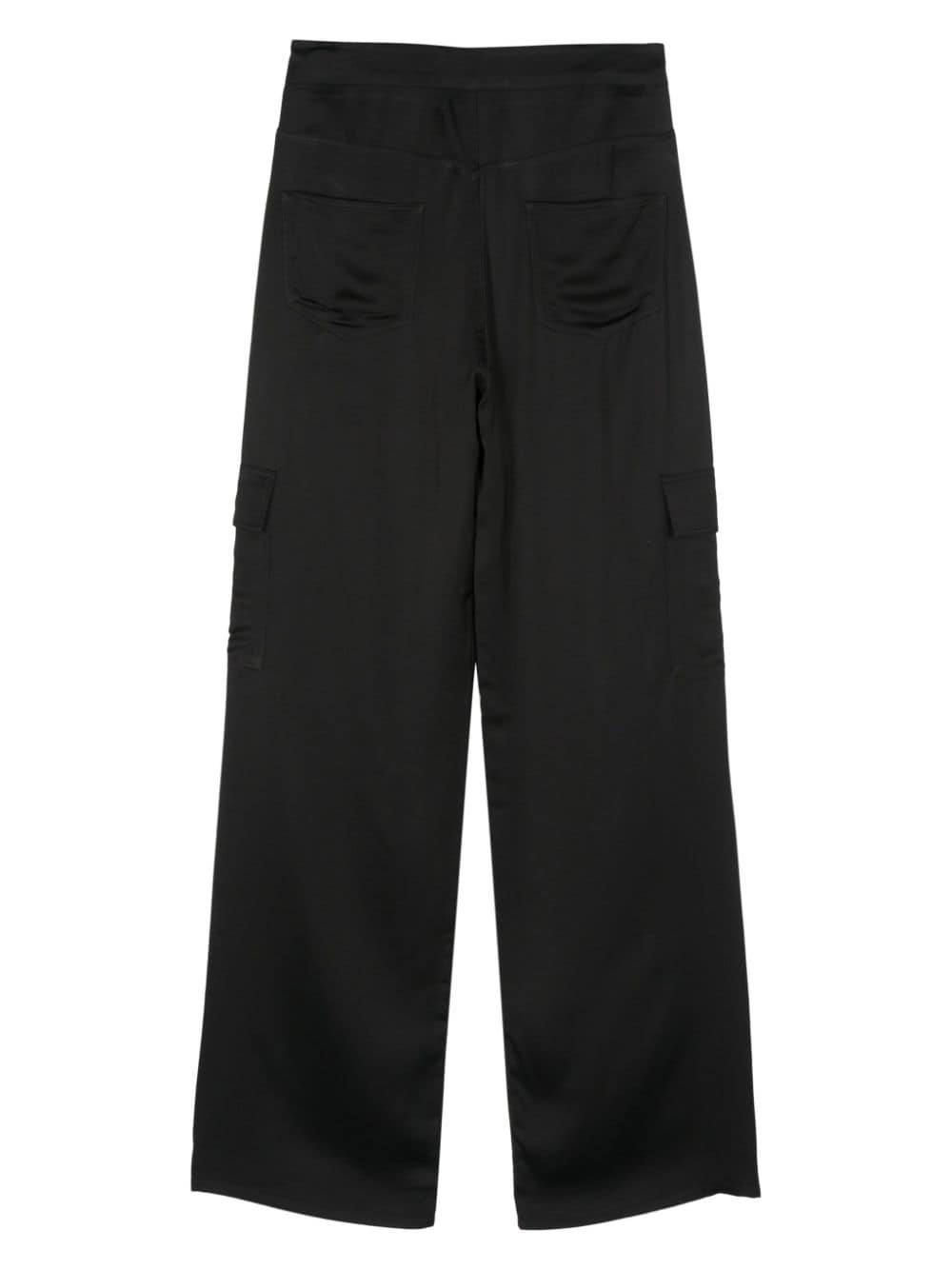 Image 2 of Chiara Ferragni satin straight cargo pants