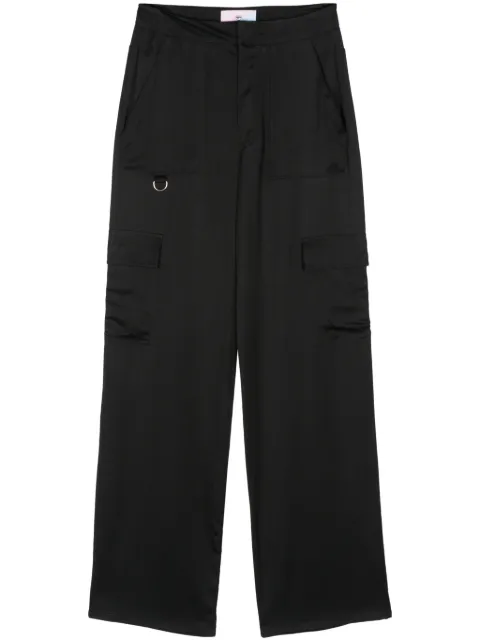 Chiara Ferragni satin straight cargo pants