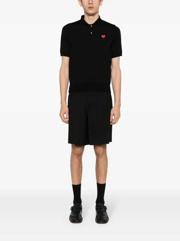 Comme Des Garçons Play Signature heart-patch Polo Shirt