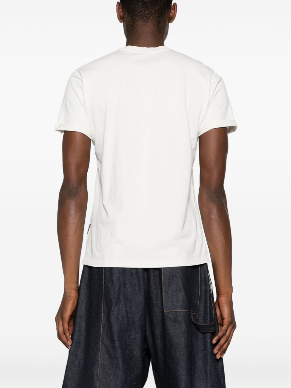Shop Schott Biker Cotton T-shirt In White