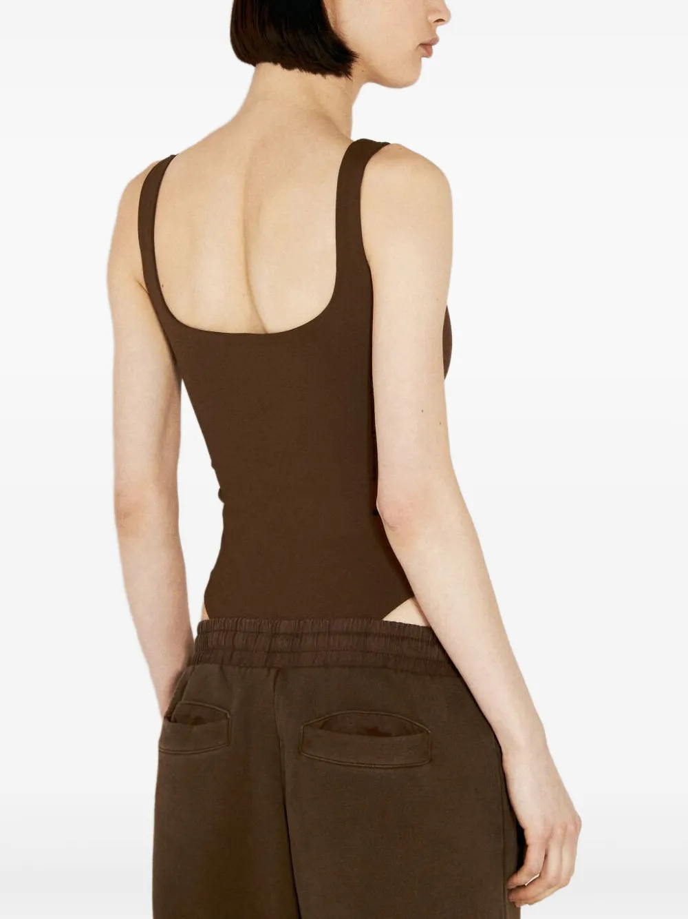 Entire Studios Stretch-design Bodysuit In Brown
