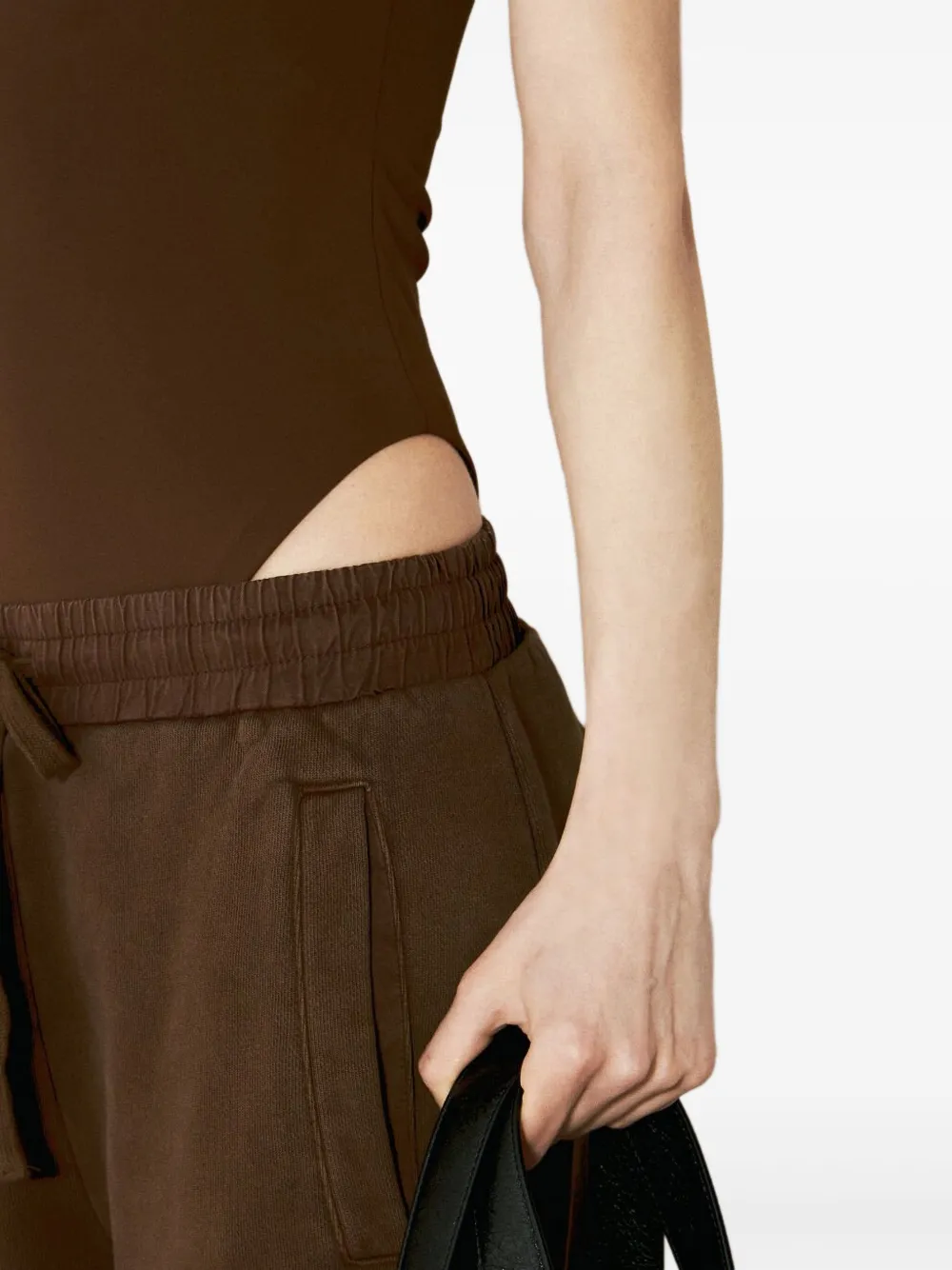 Entire Studios Stretch-design Bodysuit In Brown