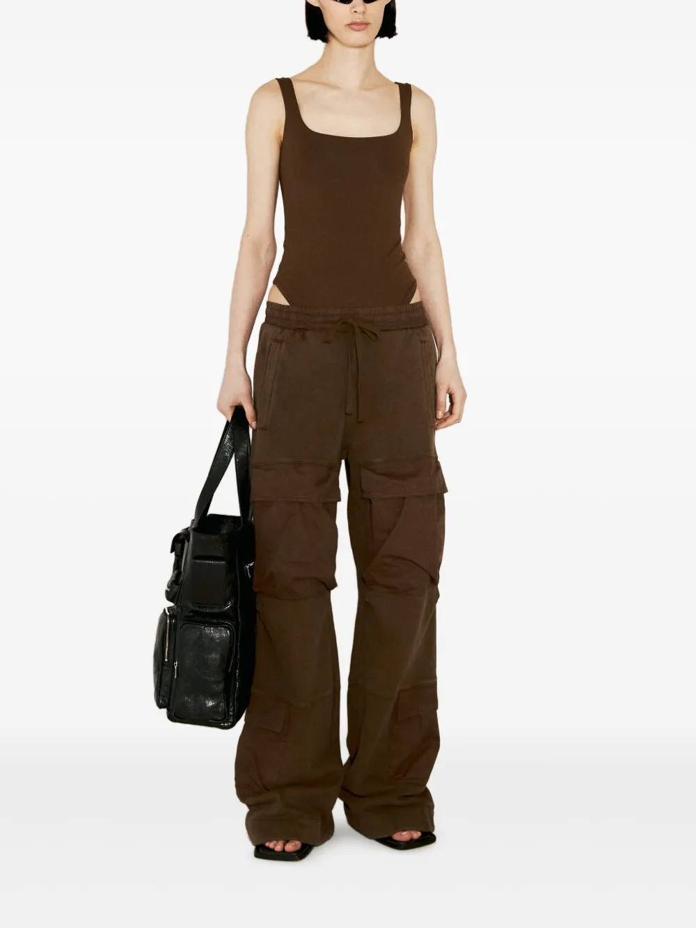 Entire Studios Stretch-design Bodysuit In Brown