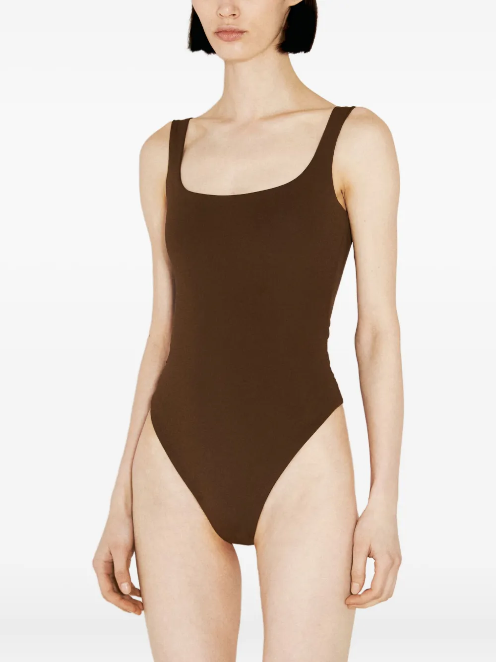 ENTIRE STUDIOS ストレッチ ボディスーツ - BROWN ENTIRE STUDIOS ストレッチ ボディスーツ - BROWN