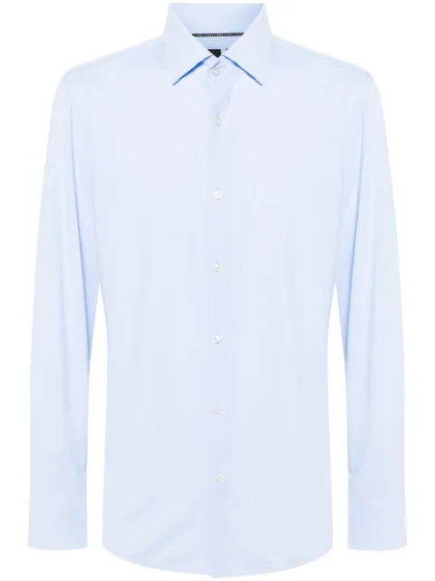 BOSS spread-collar jersey shirt