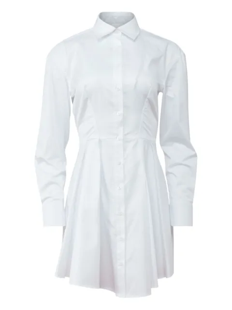 Fleur Du Mal robe-chemise plissée en popeline