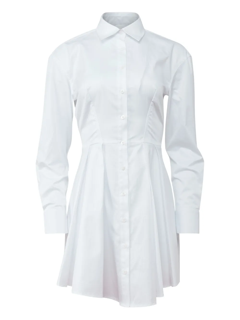 Fleur Du Mal Geplooide popeline mini-jurk Wit