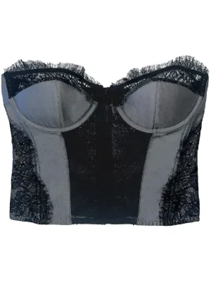 fleur du mal シルクコルセットトップ - Black | REVOLVE