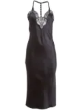 Fleur Du Mal T-strap slip dress - Black
