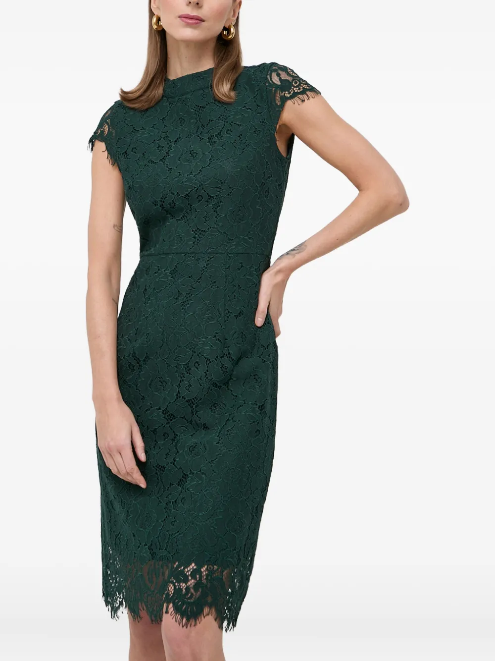 IVY OAK lace high-neck dress | Green | Image 1