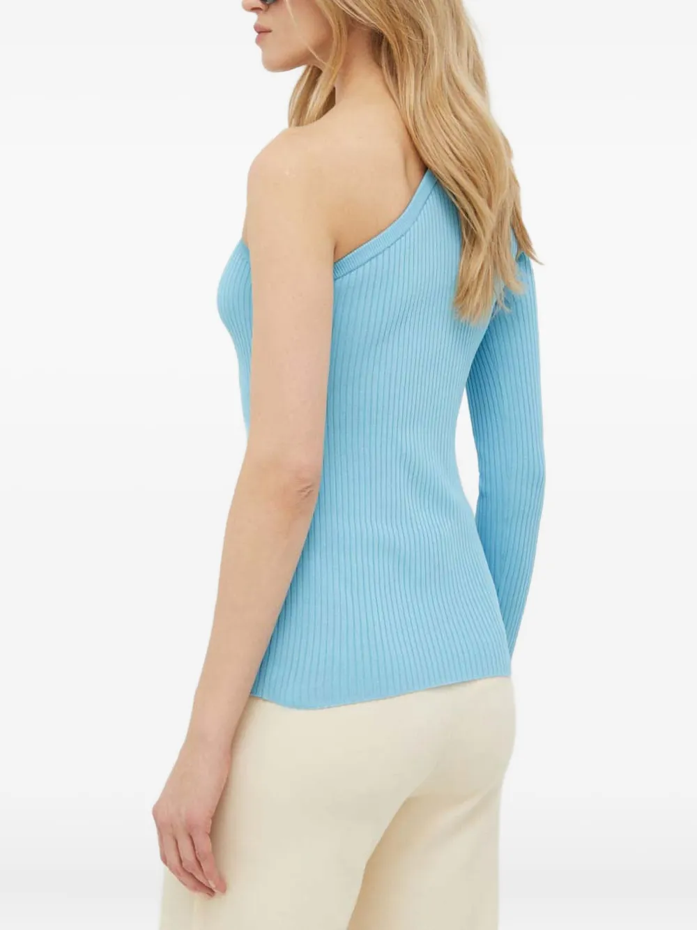 Ivy & Oak One-shoulder Ribbed Top In Multi