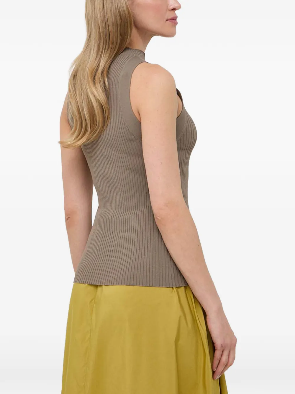  Ivy Oak Kessie Ribbed Sleeveless Top - Neutrals 