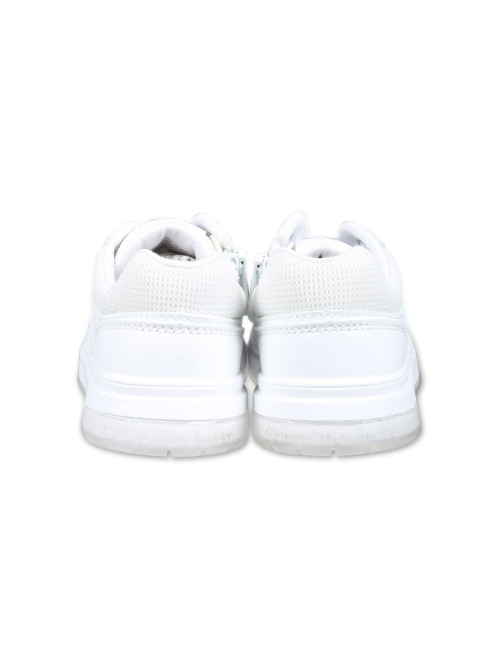 Shop Calvin Klein Logo-print Panelled Sneakers In White