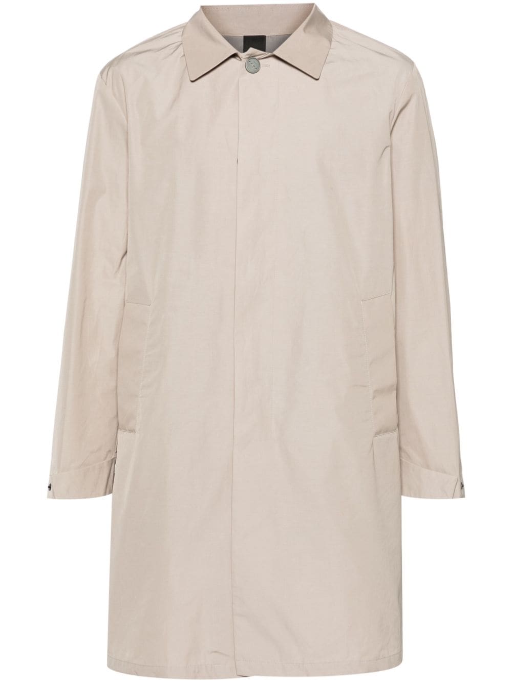 Hevo Loco Single-breasted Trench Coat In Nude