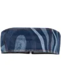 PUCCI Marmo-print bandeau top - Blue