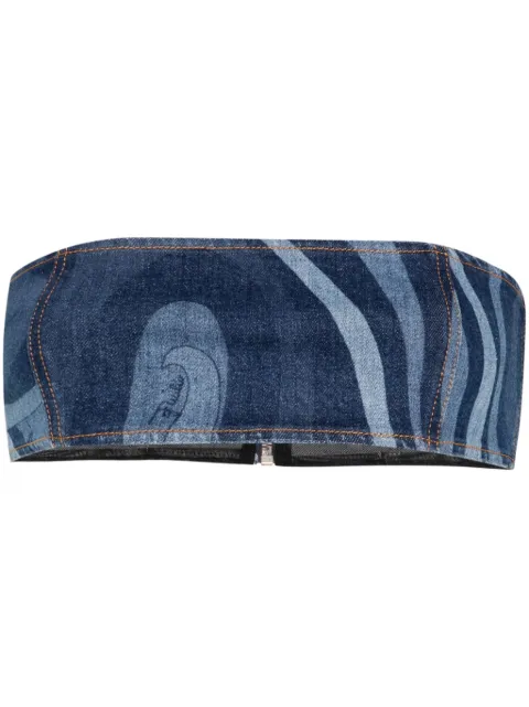 PUCCI haut bandeau à imprimé Marmo